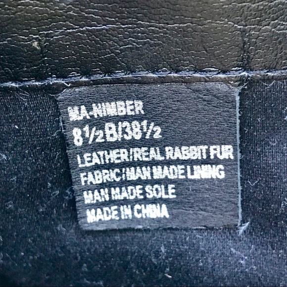 BCBGMAXAZRIA BLACK PLATFORM SUEDE/RABBIT FUR BOOTS - Picture 7 of 8